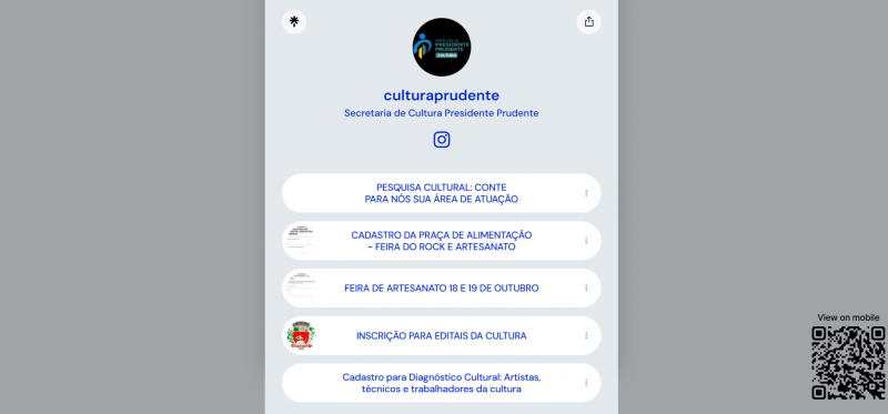 Formulário ficará disponível por 30 dias nos canais oficiais da Prefeitura e da Secult no Instagram
