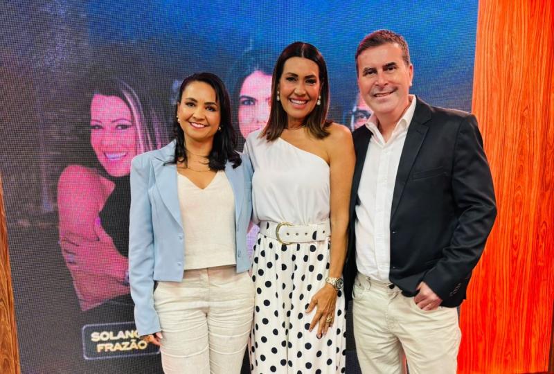Cinara Barros, Solange Frazão e Rogério Percinoto em recente evento em Alphaville, no escritório do Joel Jota, onde o Studio Cinara Barros recebeu o desafio de impactar vidas de mulheres de Prudente e região