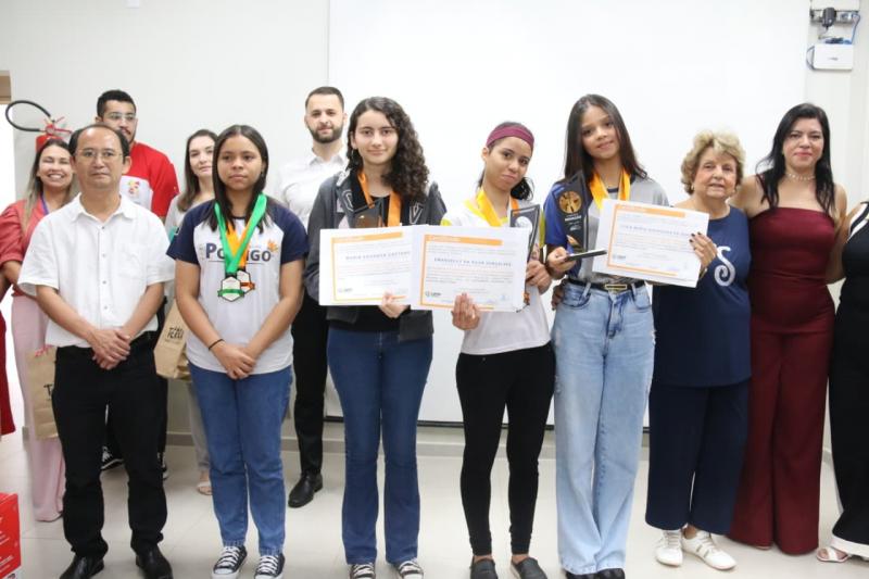 Da esq. à dir., Nathália (Caiuá), Maria Eduarda (Bernardes), Emanuelly (Epitácio) e Lydia (Prudente)
