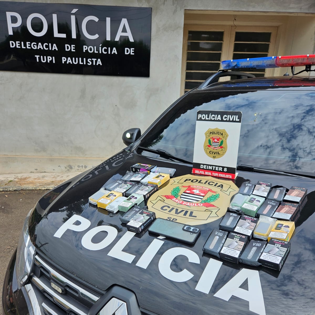 Polícia faz apreensão de cigarros eletrônicos pela segunda vez com mesmo investigado