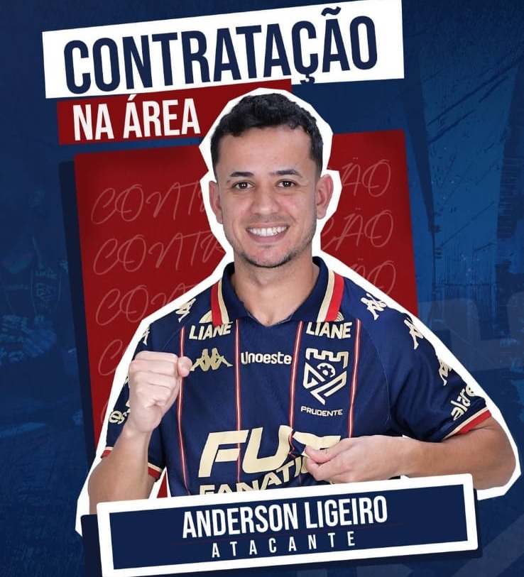 Anderson Ligeiro: atacante é o mais novo contratado do Grêmio Prudente