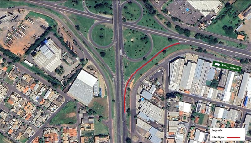 Sinalização será reforçada no trecho para alertar condutores sobre interdição