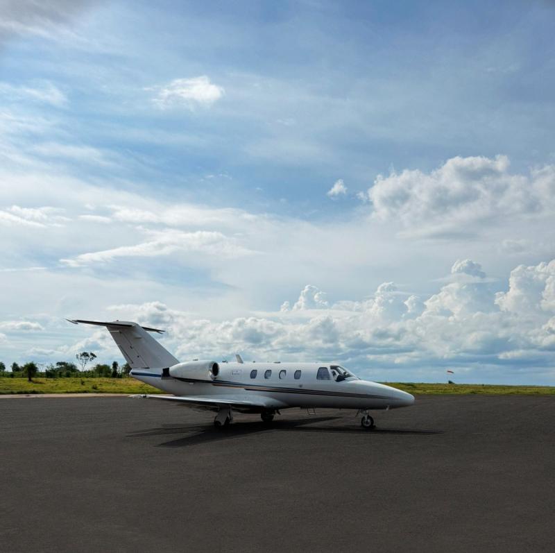 Pista em Rosana recebeu pouso de jatinho particular nesta semana