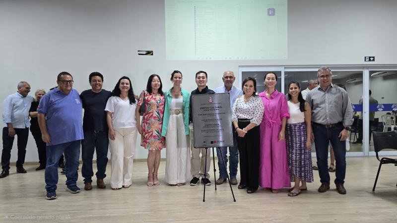Diretores do Grupo Matsuda e Autoridades de Álvares Machado inauguram o Centro Cultural Jorge Matsuda