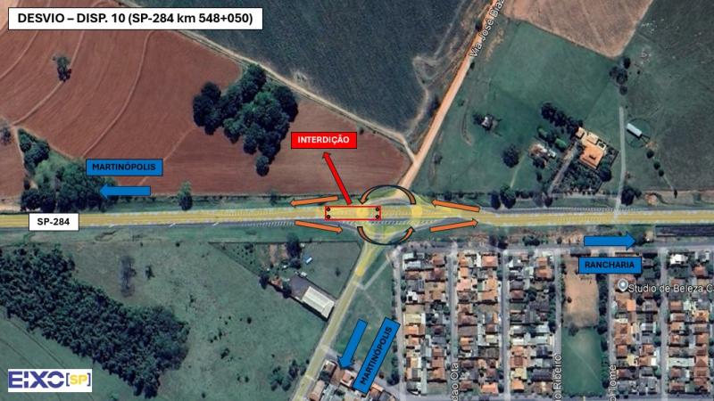 Concessionária fará interdição da rodovia e implantação de alça provisória de desvio