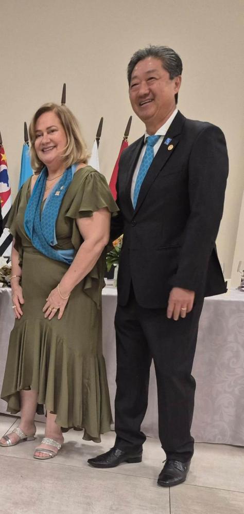 CASAL SERGIO TURUTA, PRESIDENTE DO ROTARY SUL