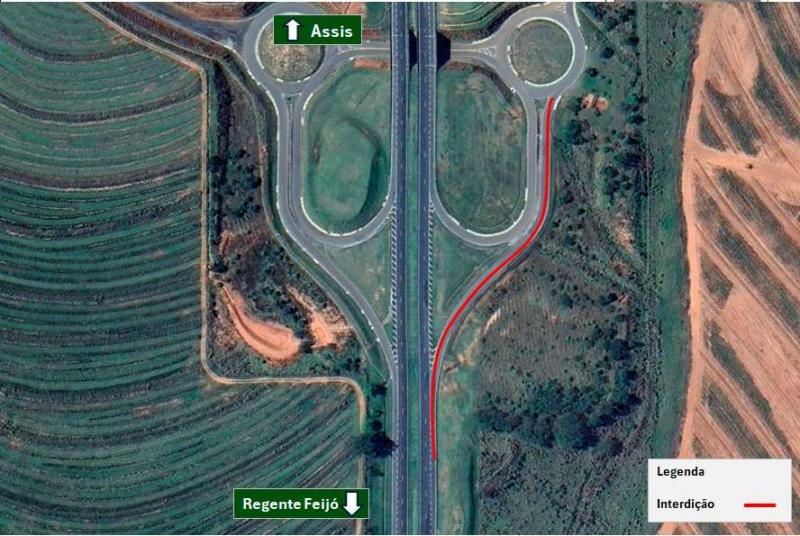 Interdição total da alça ocorrerá das 7h às 18h