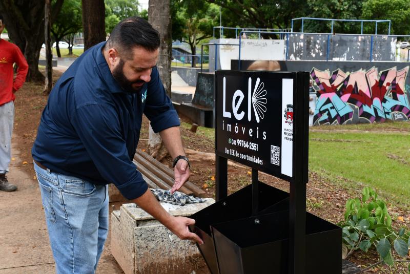 Região do Parque do Povo tem pelo menos seis lixeiras viabilizadas por meio da iniciativa