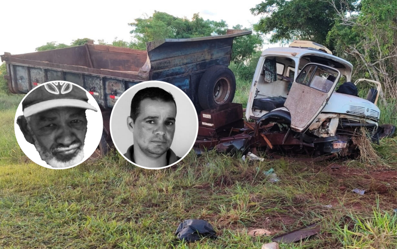 Dupla estava em caminhão caçamba que teria capotado após um dos pneus dianteiros estourar