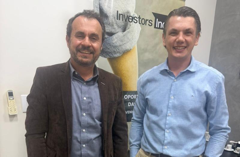 Leandro Teles, CEO da Investors Inc., e o corretor de imóveis Gabriel Zaupa, de Prudente 