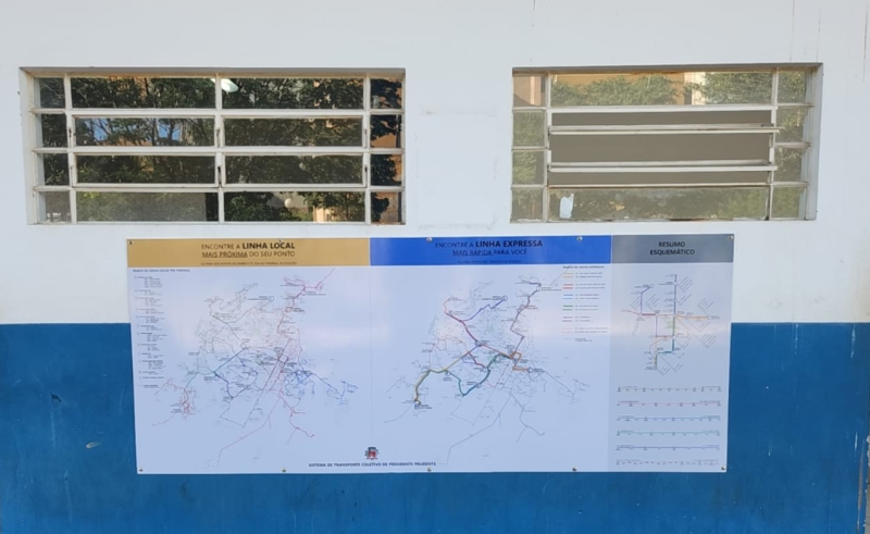 Terminais recebem mapas com novas linhas e itinerários do transporte coletivo