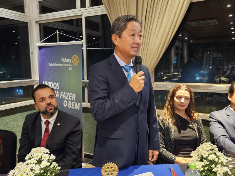 O presidente da gestão 2025-2026, Sérgio Itio Turuta