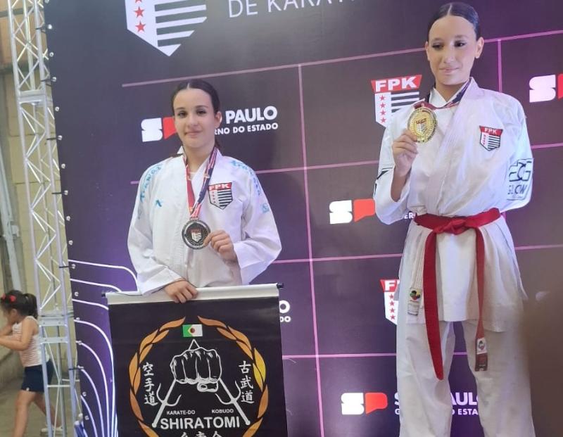 Maria Julia Peixoto, no kata feminino cadete (-3° Kyu) ficou em 5º e no shiai kumite feminino cadete (-3° Kyu/ -61 kg), em 2° lugar