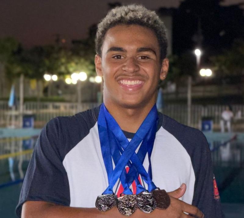 Enzo Pereira do Nascimento, da natação de Americana/Pruden Aço/Colégio Criarte, foi o grande destaque do torneio