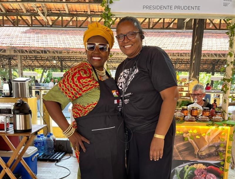 Danega e Patrícia Ramos, curadora do Programa Sabor de São Paulo