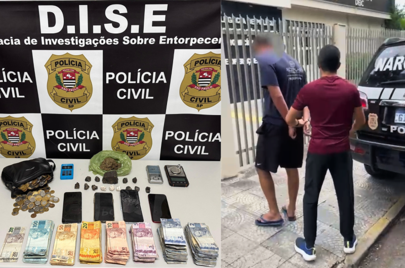 Com suspeitos, 2ª Dise apreendeu dinheiro, entorpecentes, balanças, entre outros materiais
