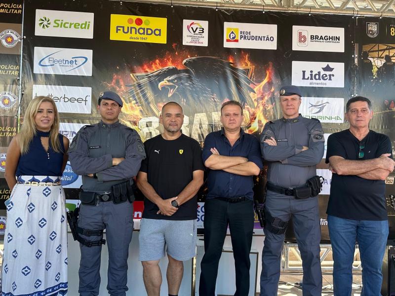 William Leite e Babu participaram de honraria durante a 4ª Corrida e Caminhada do Baep