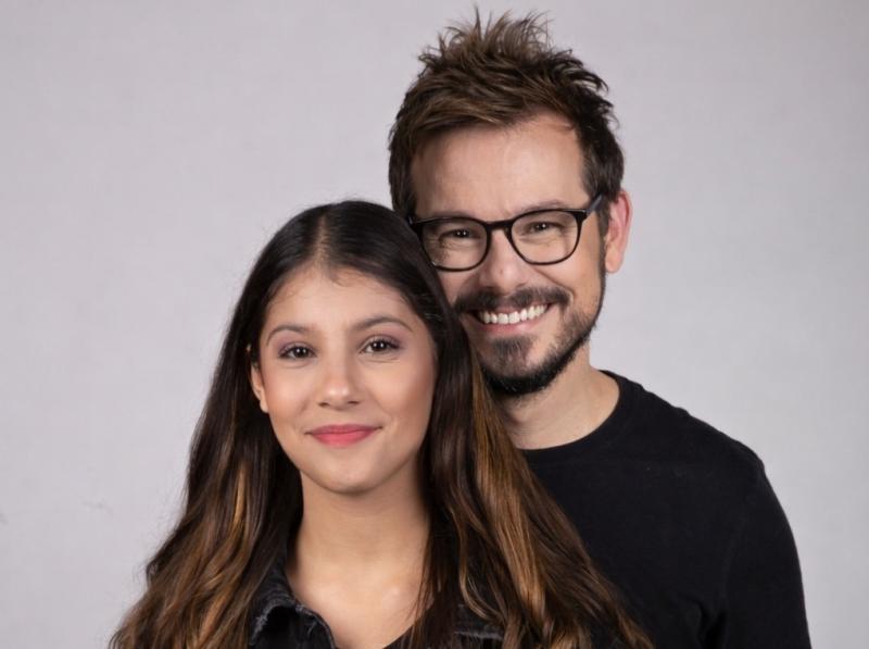 O diretor Dan Rosseto com a filha Nalu Alquerque