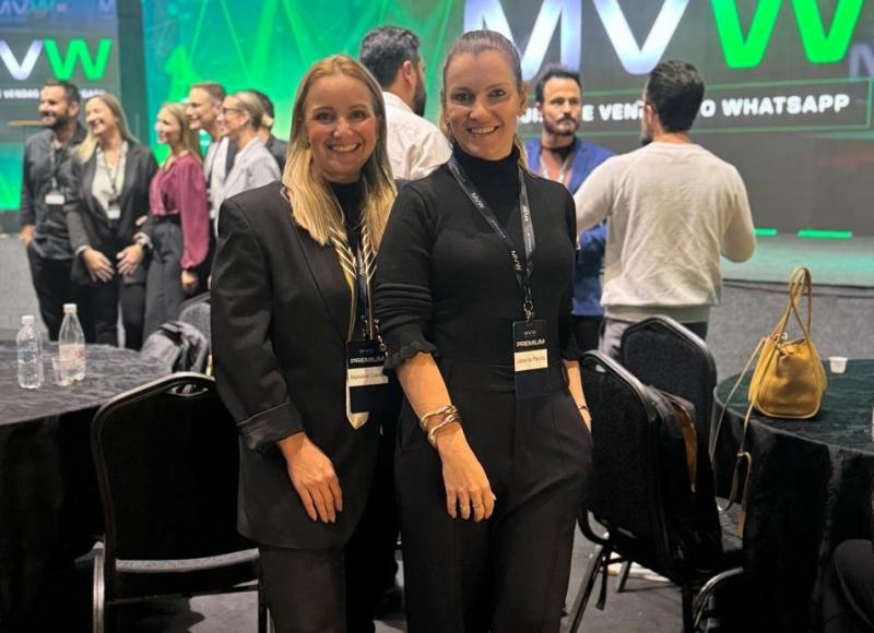 Janaina Peroto e Maristela Coimbra, na imersão empresarial em Alphaville