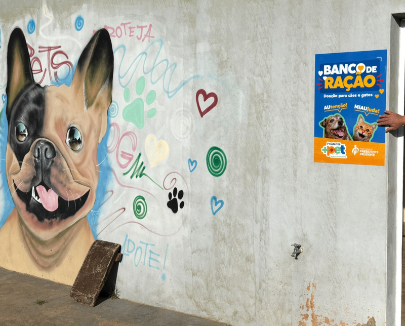 Banco de ração fica no Abrigo Municipal de Animais, em Prudente