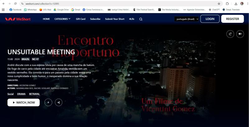 “Encontro Inoportuno” integra, desde 8 de fevereiro, o catálogo da WeShort