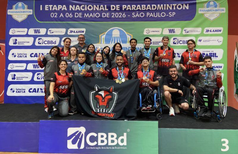 Atletas de Badminton Paralímpico do Sesi-SP tiveram bom desempenho na primeira etapa nacional