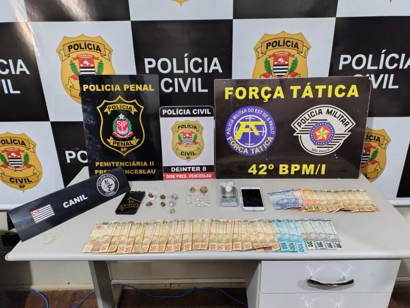 Operação apreendeu drogas, dinheiro e aparelhos celulares