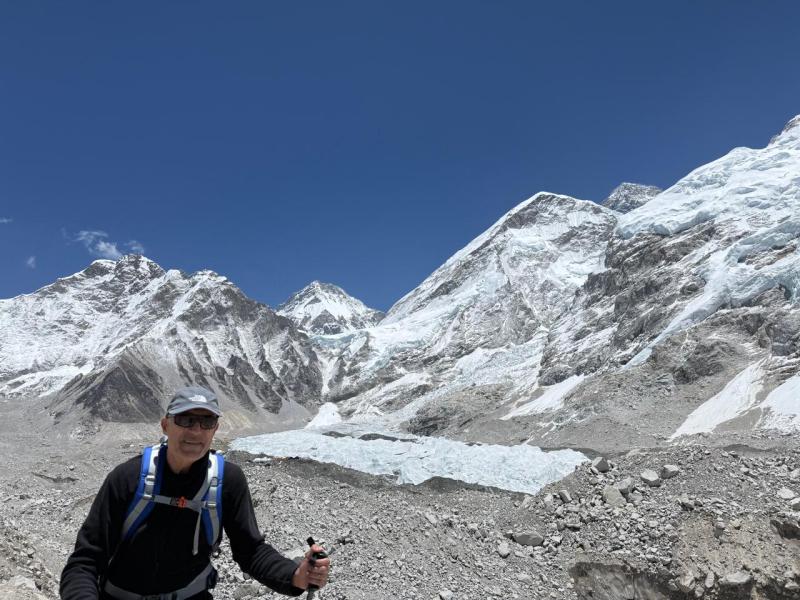 Ubiratan Sevilha chega ao Camp Base Sul do Monte Everest, o limite do ar rarefeito