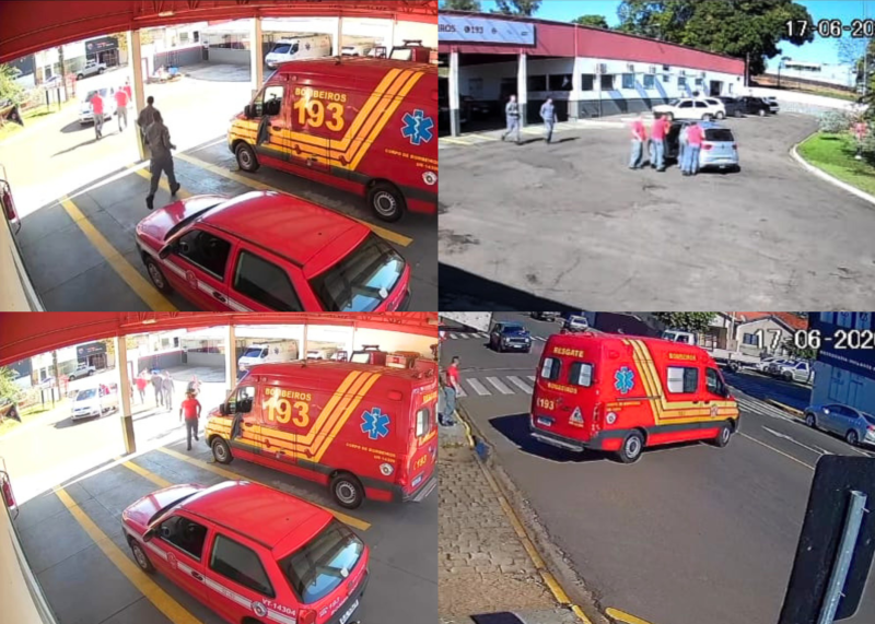 Bombeiros em serviço iniciaram desobstrução das vias aéreas e conduziram vítima ao hospital