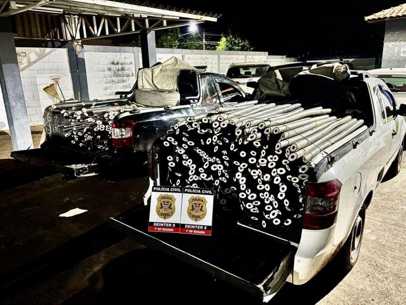 Polícia Civil prende três homens pelo furto de cabos de cobre em empresa de telefonia, na cidade de Rosana