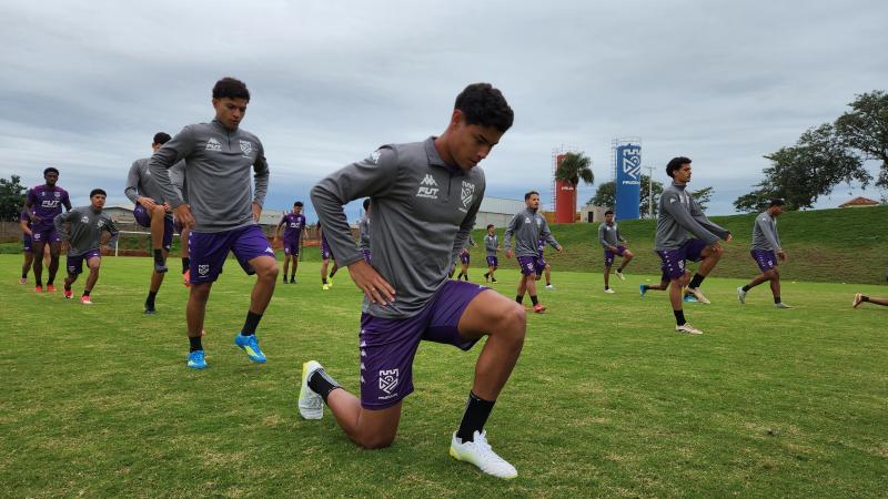 Treino dessa semana do Sub-20, no CT, com temperatura de 15 graus