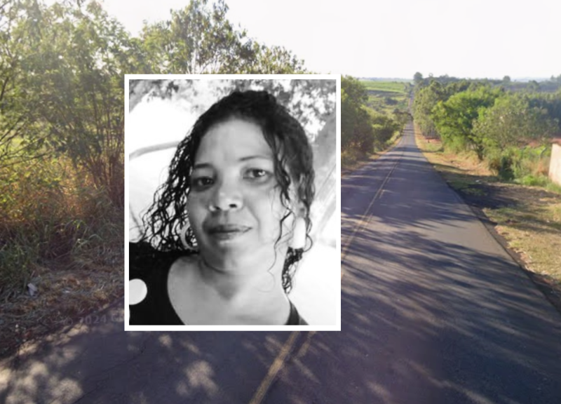 Renata Castro, de 39 anos, foi atropelada no Km 3 da Rodovia Vicinal SPV-031