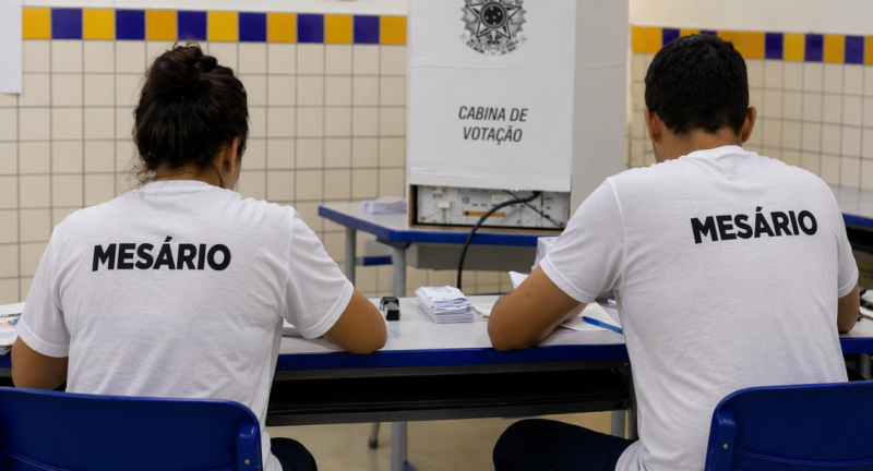 Mesários têm direito a dois dias de folga para cada dia de atuação e treinamento