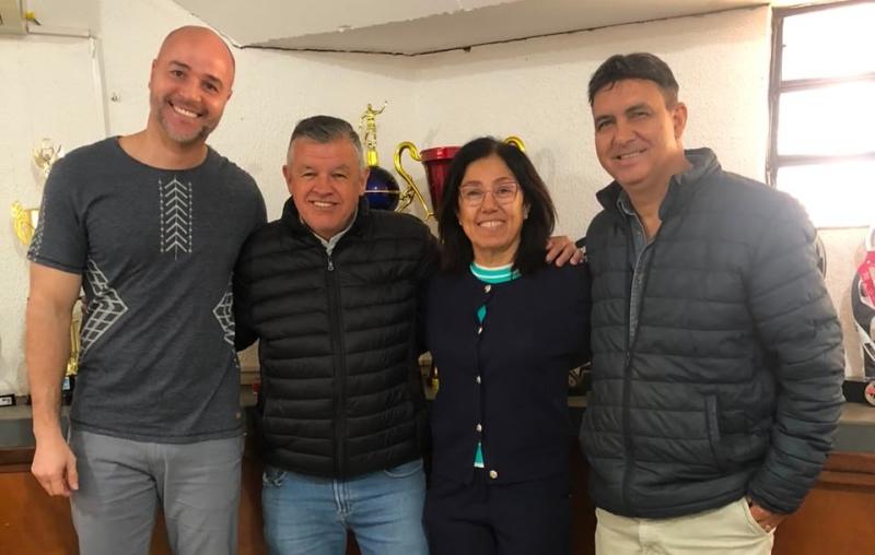 Secretária Tute; Edison Andrade, assessor da Semepp; Juliano Scatolon e Márcio Rodrigues, coordenadores da secretaria