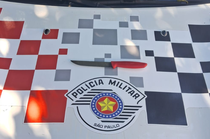 Vítima informou que havia sido ameaçada com uma faca e indicou local onde autor teria se escondido