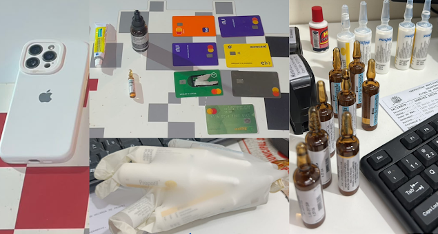 Material subtraído era composto de medicamentos de uso controlado, incluindo 35 ampolas, entre outros