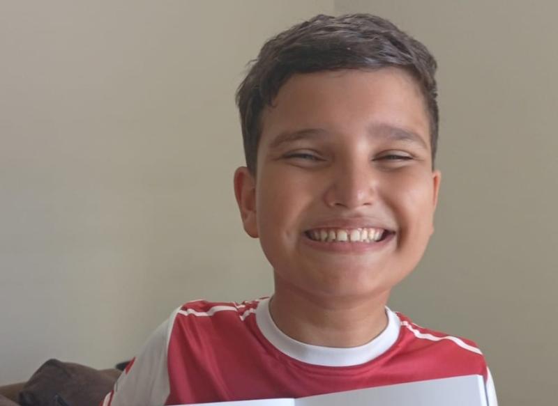 Miguel foi o único aluno de todo o ensino fundamental brasileiro a alcançar esse desempenho