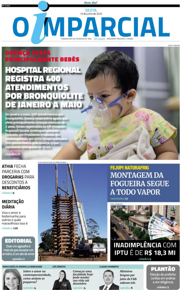 HOSPITAL REGIONAL REGISTRA 400 ATENDIMENTOS POR BRONQUIOLITE DE JANEIRO A MAIO - Atendimentos por bronquiolite, doença que afeta principalmente bebês, recuam 26,6% no HR