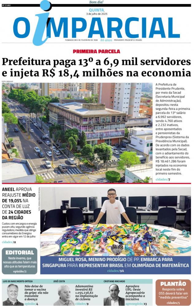 Prefeitura paga 13º a 6,9 mil servidores e injeta R$ 18,4 milhões na economia - Prefeitura de PP paga 1ª parcela do 13º a 6,9 mil servidores e injeta R$ 18,4 mi na economia