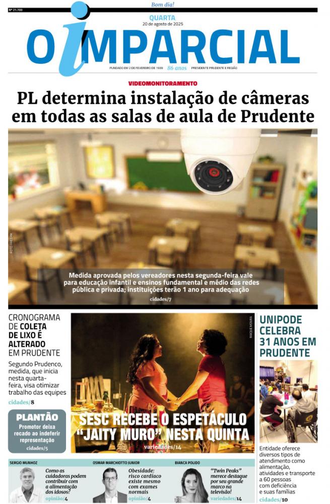 PL determina instalação de câmeras em todas as salas de aula de Prudente - PL determina instalação de câmeras de videomonitoramento em todas as salas de aula de Prudente
