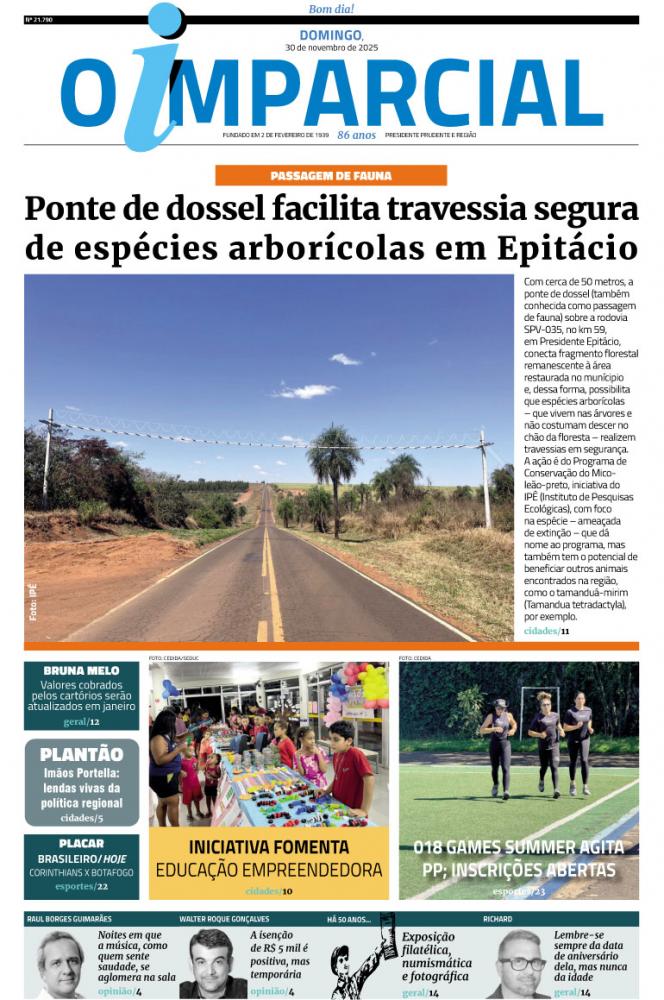 Ponte de dossel possibilita travessia segura de espécies arborícolas - Ponte de dossel facilita travessia segura de espécies arborícolas em Epitácio