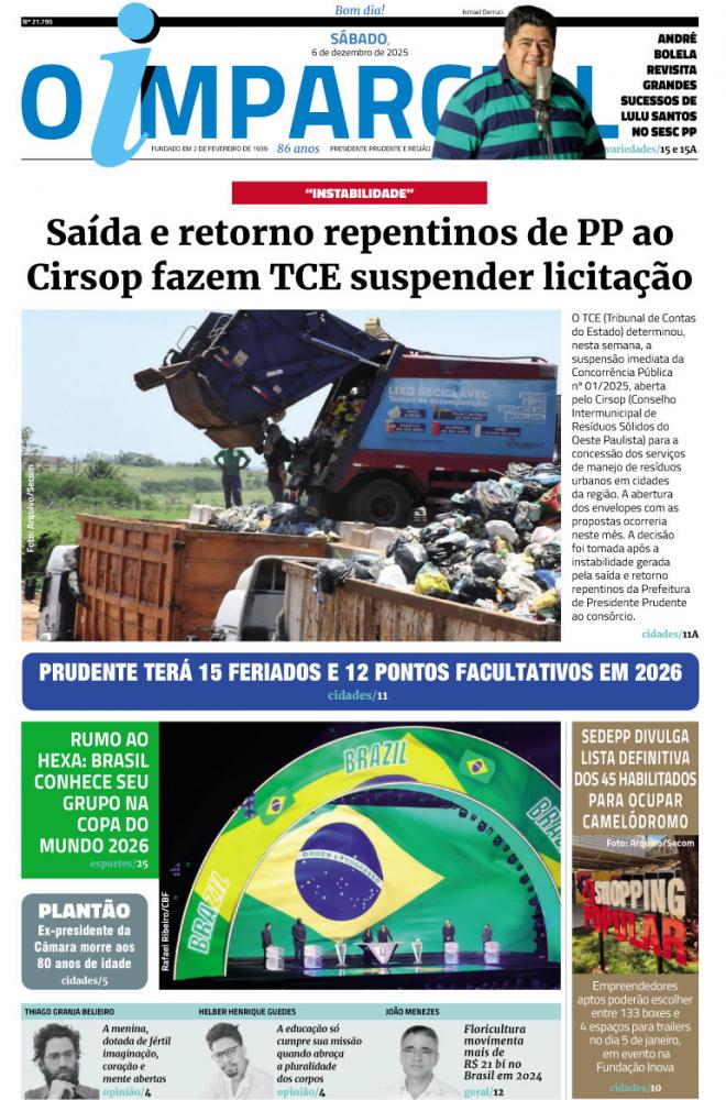 Saída e retorno de Prefeitura de Prudente ao Cirsop levam TCE a suspender licitação - Saída e retorno repentinos de PP ao Cirsop fazem TCE suspender licitação