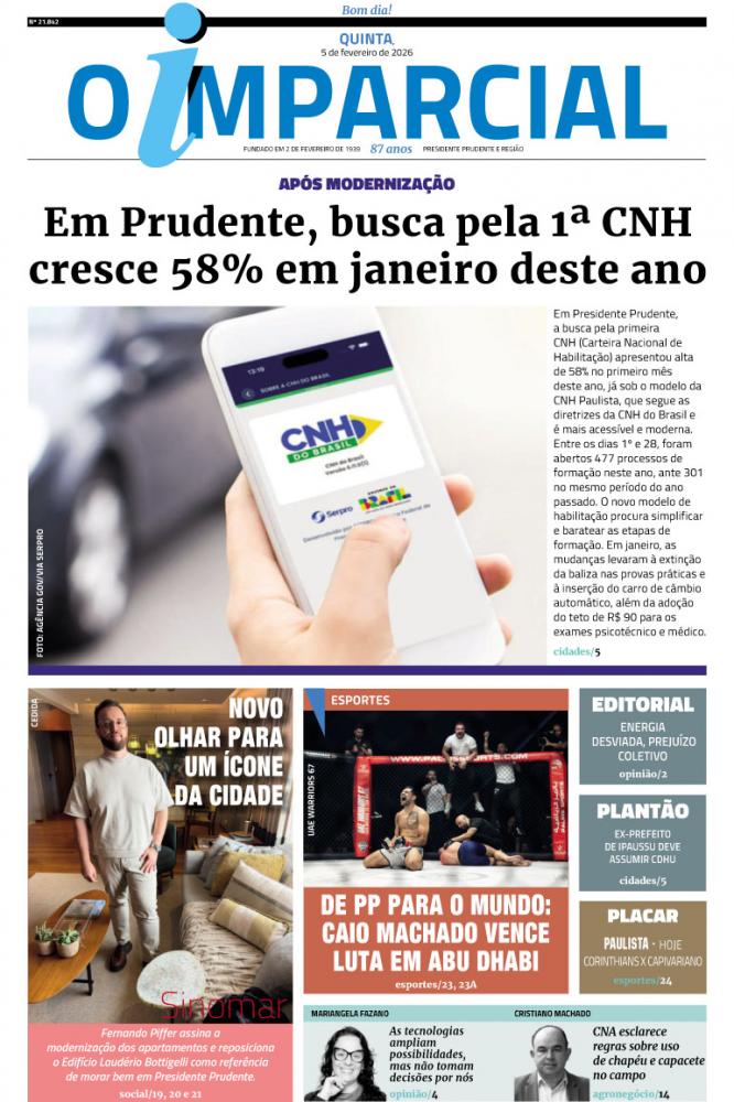 Após modernização, busca pela 1ª CNH cresce 58% em Prudente neste ano - Em Prudente, busca pela 1ª CNH cresce 58% em janeiro deste ano