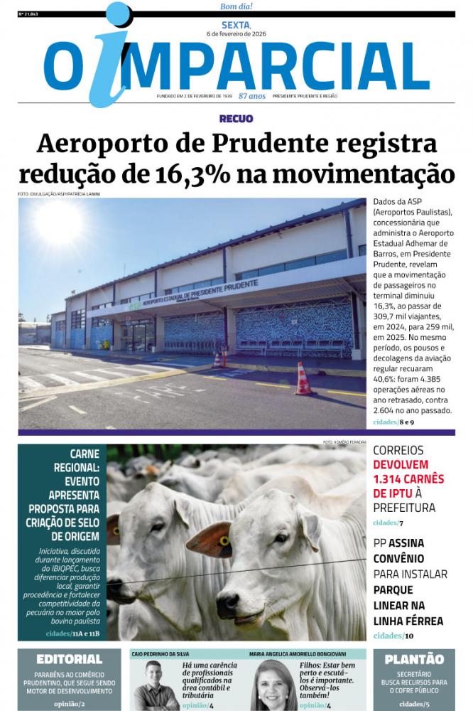 Com operações aéreas reduzidas em 40%, aeroporto de PP registra recuo de 16% na movimentação - Aeroporto de Prudente registra redução de 16,3% na movimentação