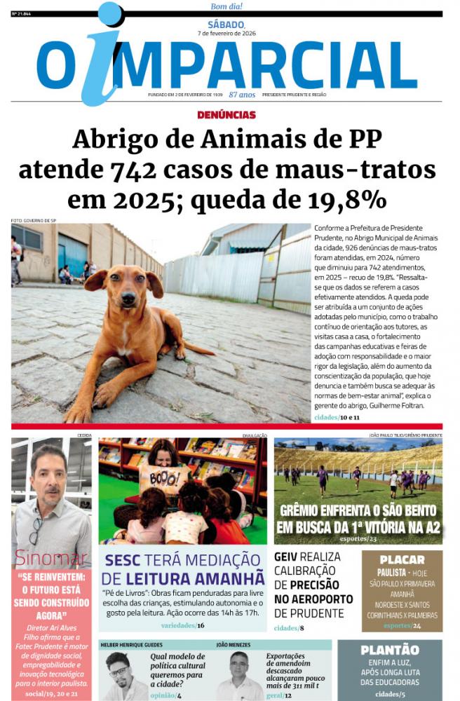 Conjunto de ações reduz em 19,8% os atendimentos pelo Abrigo de Animais de PP a casos de maus-tratos - Abrigo de Animais de PP atende 742 casos de maus-tratos em 2025; queda de 19,8%