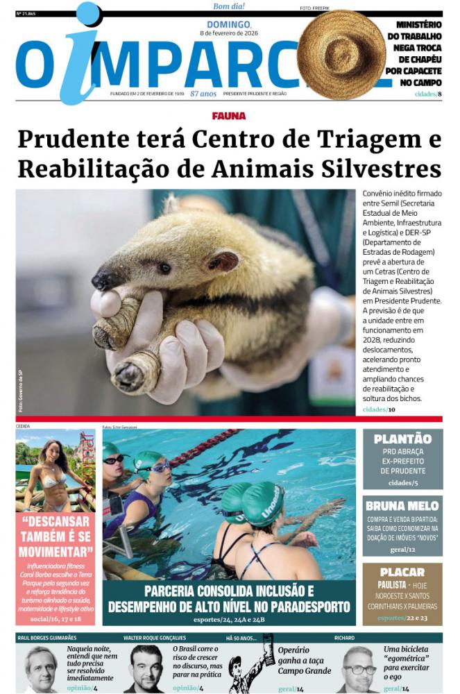 Estado anuncia criação de Centro de Triagem e Reabilitação de Animais Silvestres em Prudente - Prudente terá Centro de Triagem e Reabilitação de Animais Silvestres