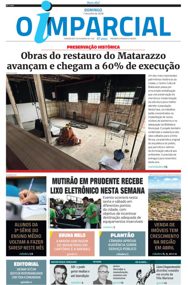 Obras do restauração do Matarazzo avançam e chegam a 60% de execução - Obras de restauração do Matarazzo avançam e chegam a 60% de execução