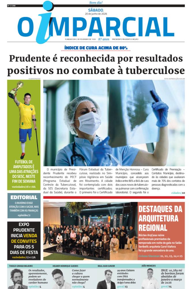 Prudente é reconhecida por resultados positivos no combate à tuberculose - Prudente é reconhecida por resultados positivos no combate à tuberculose