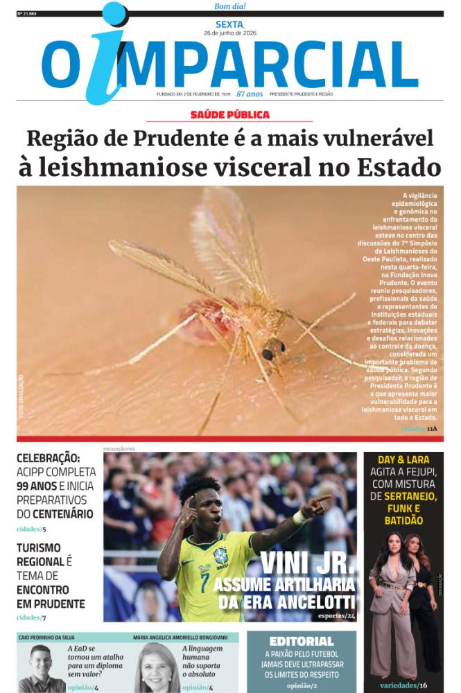 Região de Prudente é a mais vulnerável à leishmaniose visceral no Estado - Região de Prudente é a mais vulnerável à leishmaniose visceral no Estado