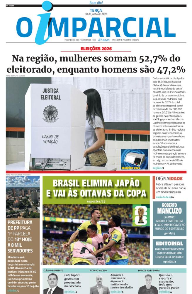 Na região, mulheres somam 52,7% do eleitorado, enquanto homens são 47,2% - Na região, mulheres somam 52,7% do eleitorado, enquanto homens são 47,2%